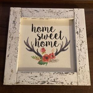 Framed Canvas Home Sweet Home 15-1/2” x 15-1/2”